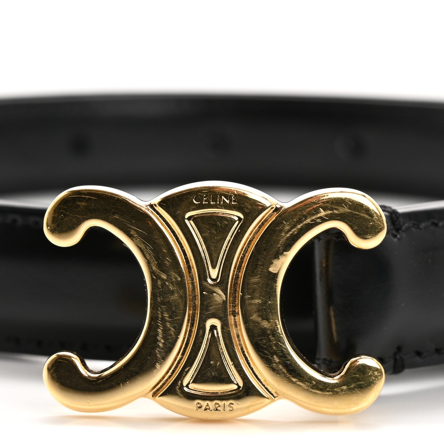 Box Calfskin Small 18mm Triomphe Belt 70 28 Black