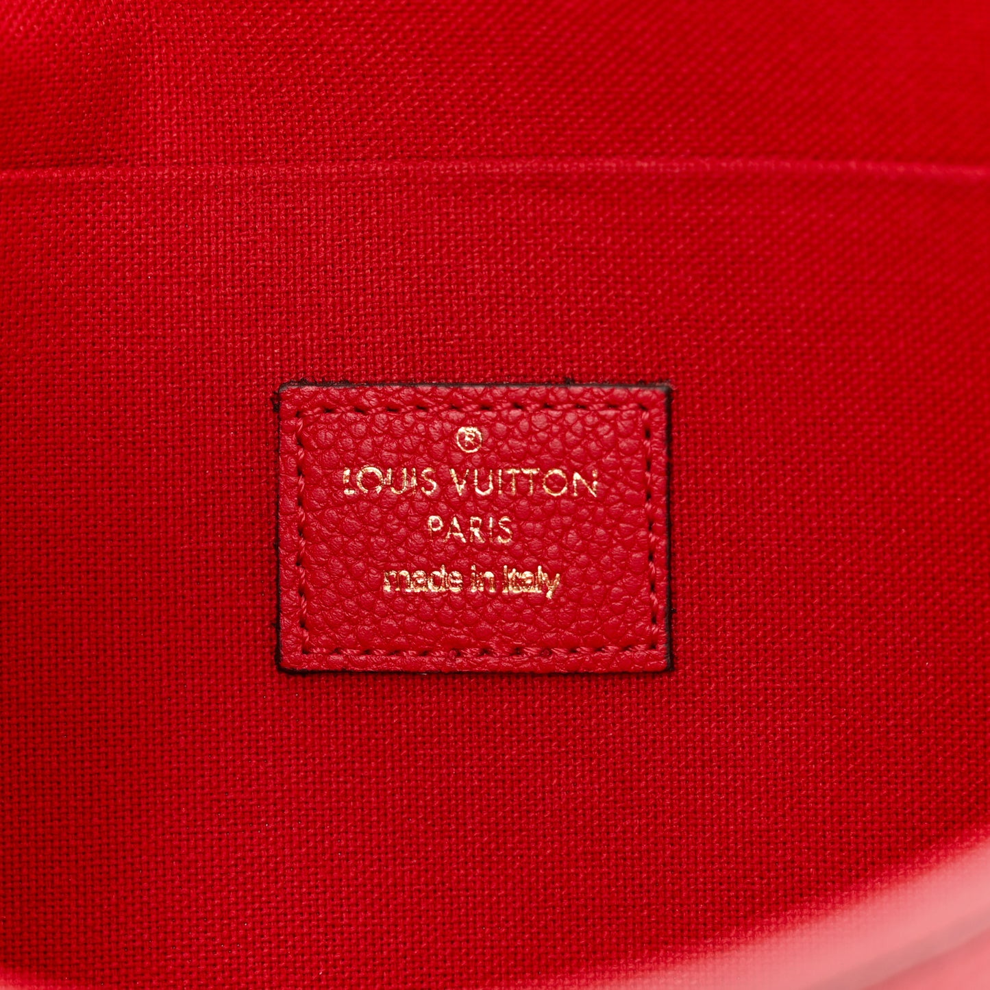 LOUIS VUITTON Empreinte Pochette Felicie Chain Wallet Cherry