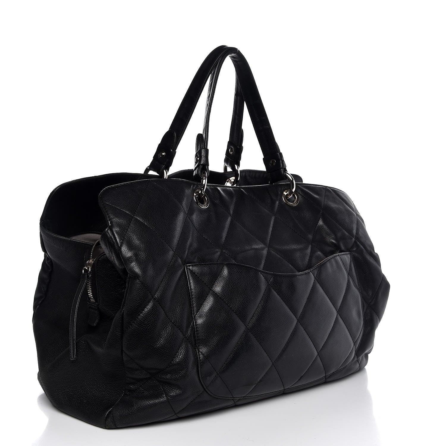 Chanel Soft Caviar Quilted Large Timeless Tote Black 3 of 10