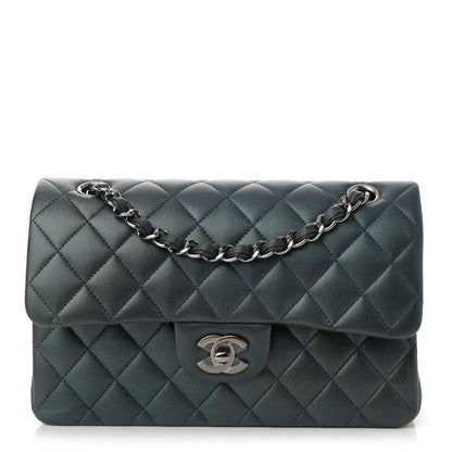 Chanel Iridescent Lambskin Quilted Small Double Flap Green 1 of 14