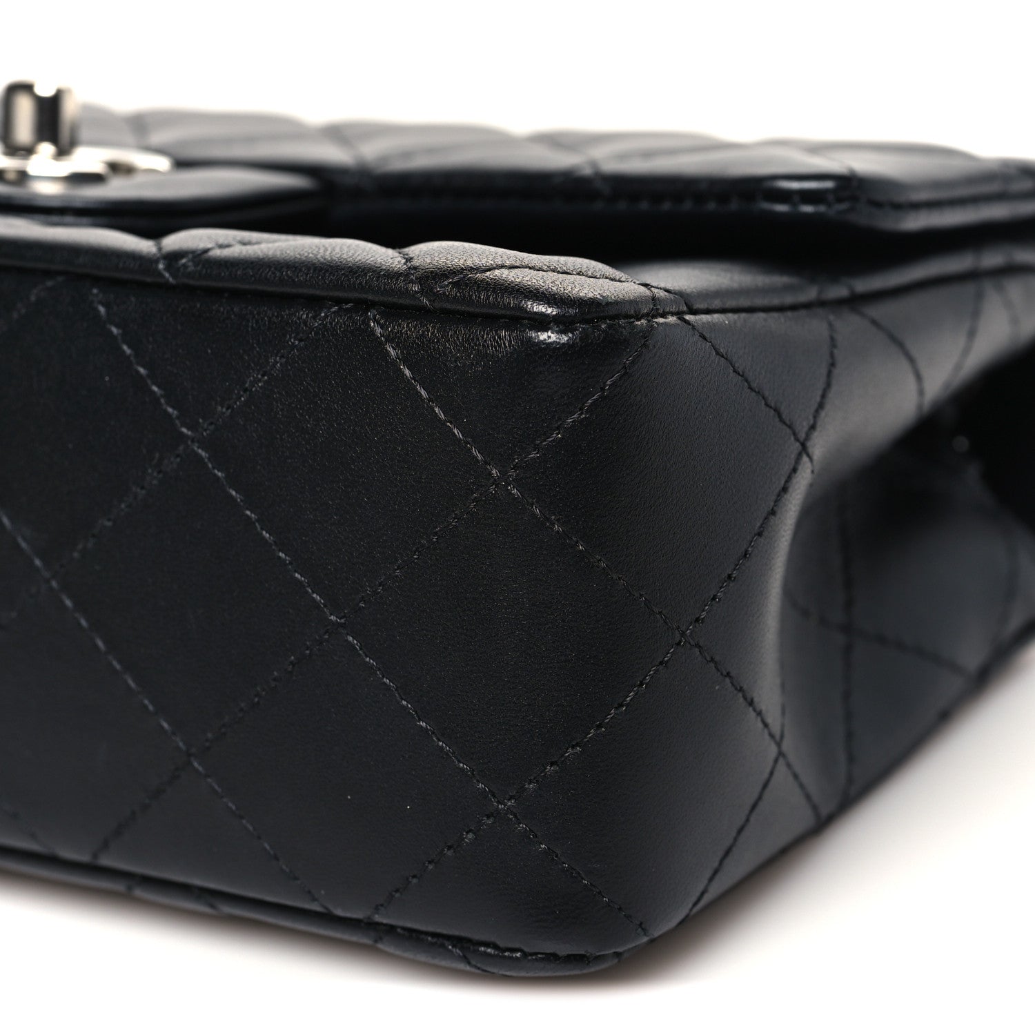 Chanel Lambskin Quilted Mini Rectangular Flap Black 10 of 12