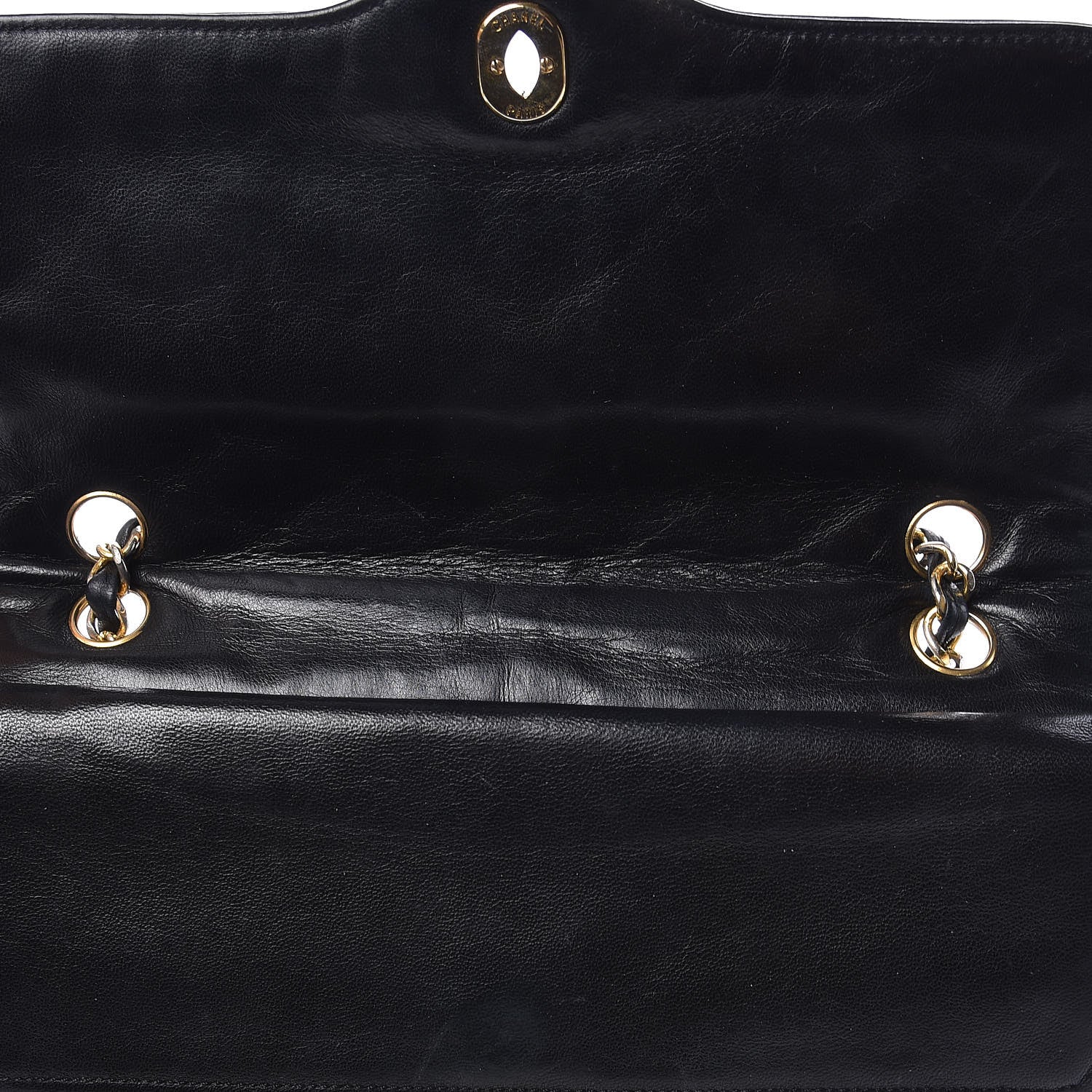 Chanel Lambskin Quilted Medium Double Flap Black 9 of 20