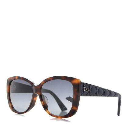 Christian Dior Cannage Dior Lady 2R Sunglasses Havana Blue 1 of 7