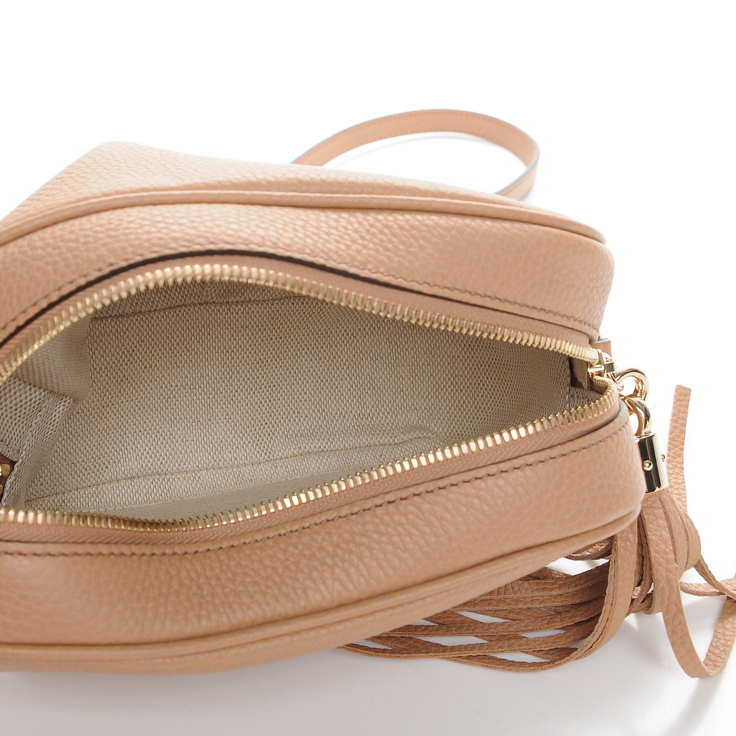 Gucci Pebbled Calfskin Small Soho Disco Bag Camelia 5 of 7