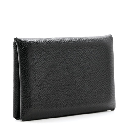 Hermes Epsom Calvi Card Case Black 3 of 6