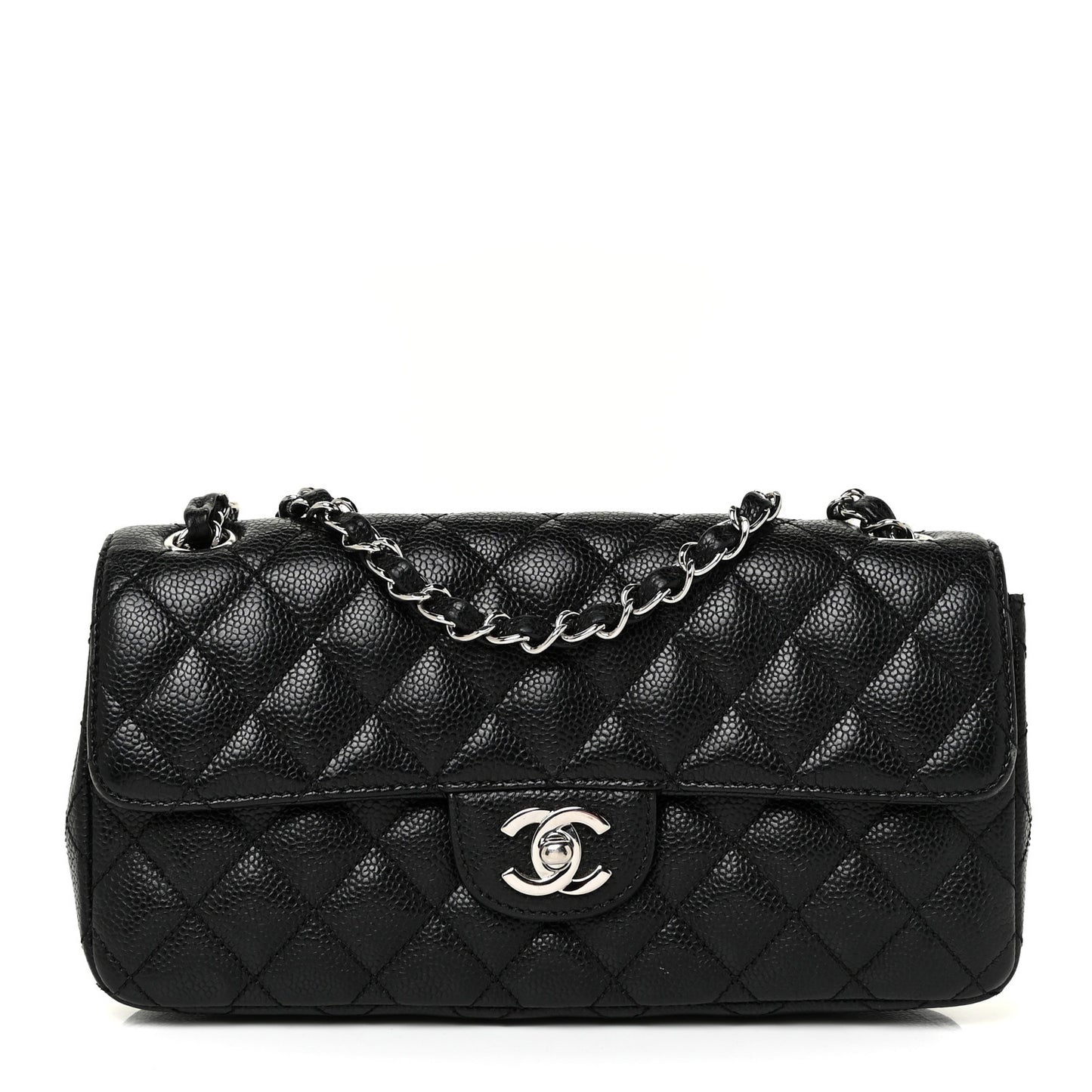 Caviar Quilted East West Flap Black