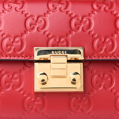 Gucci Guccissima Padlock Wallet Hibiscus Red 8 of 8