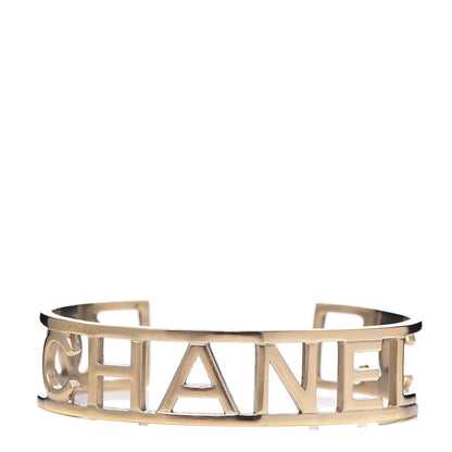 Chanel Metal Logo Cuff Gold 1 of 5