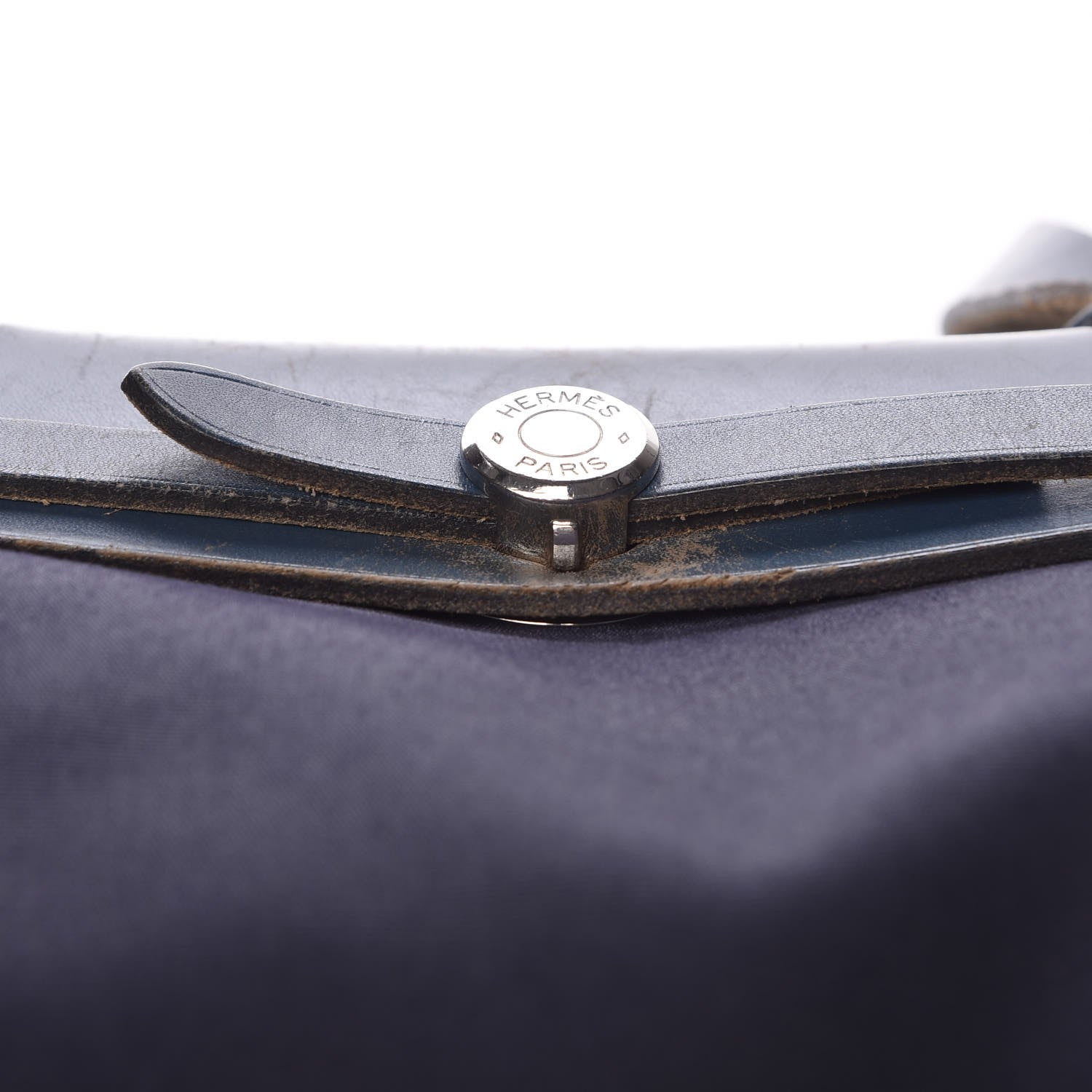 Hermes Toile Vache Calfskin Herbag PM 30 Navy Bleu Natural 16 of 25