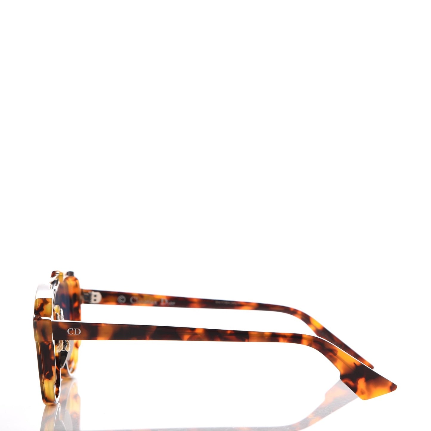 Abstract Square Mirrored Sunglasses Spotted Havana