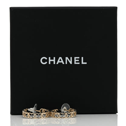 Chanel Metal CC Hoop Earrings Gold 5 of 5