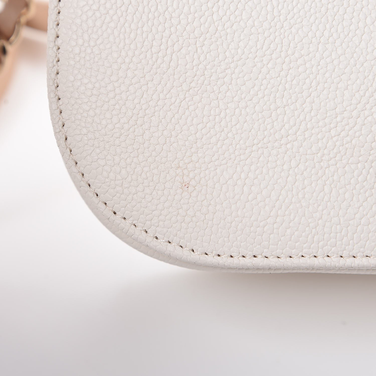 Chanel Grained Calfskin Quilted Small Cuba Top Handle Flap White 9 of 9