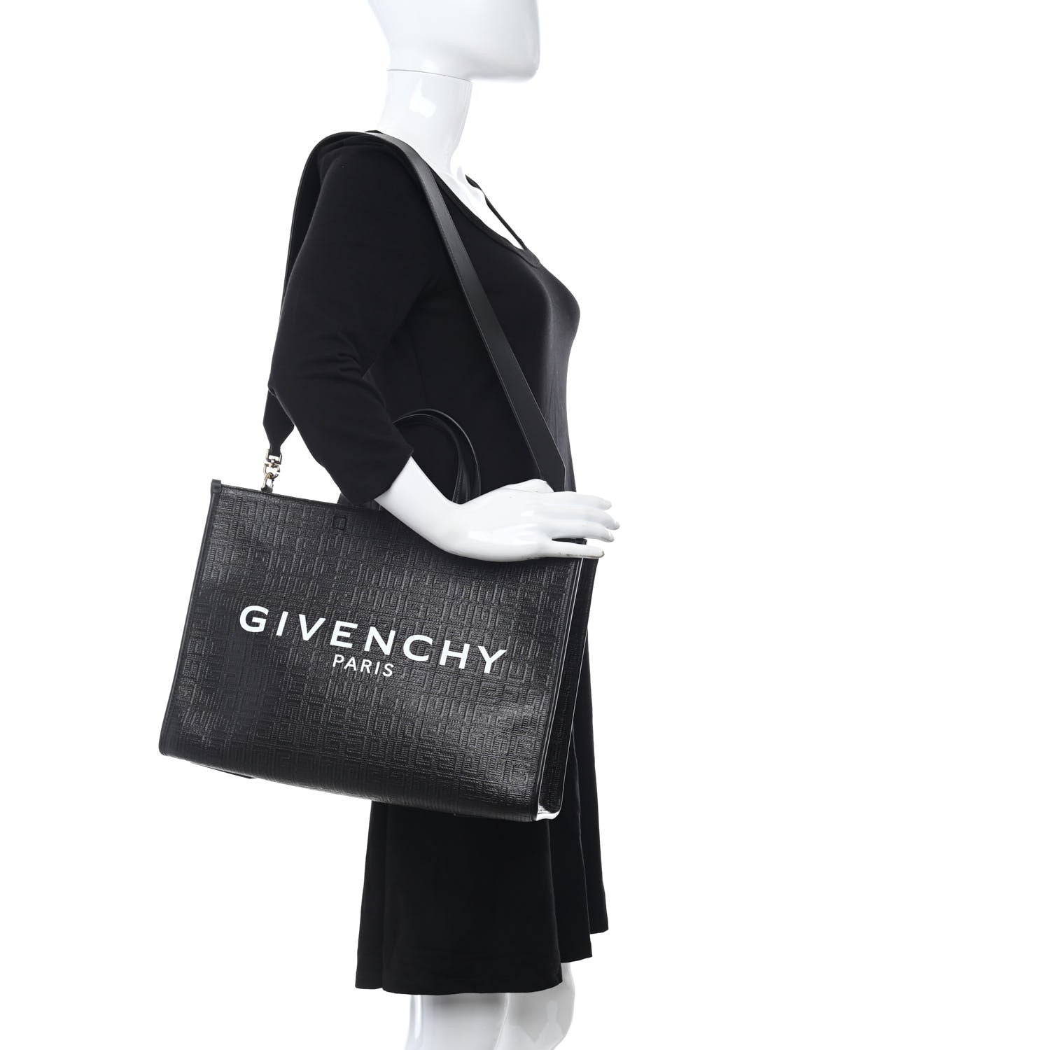 Givenchy 4G Coated Canvas Logo Medium G-Tote Black 2 of 10