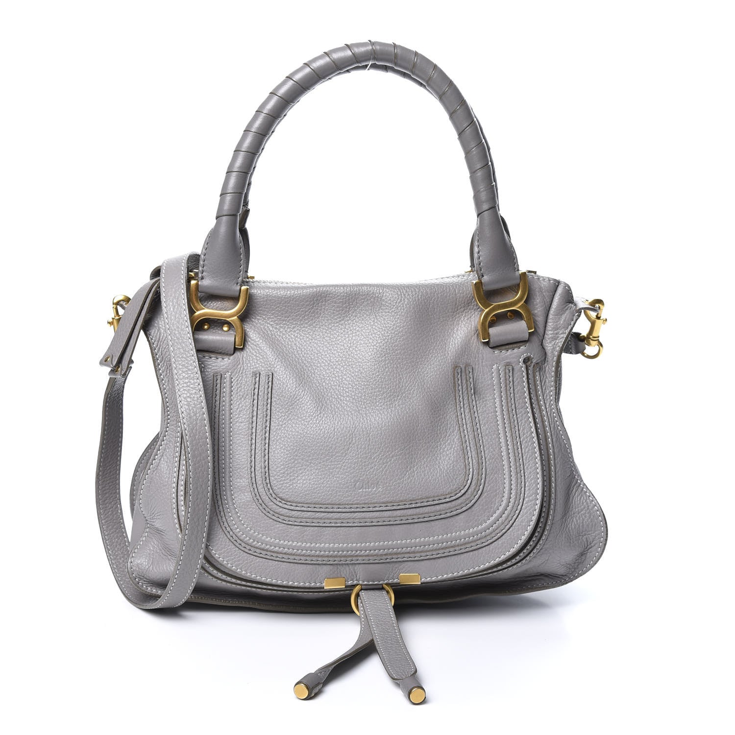 Chloe Calfskin Medium Marcie Satchel Cashmere Grey 1 of 8