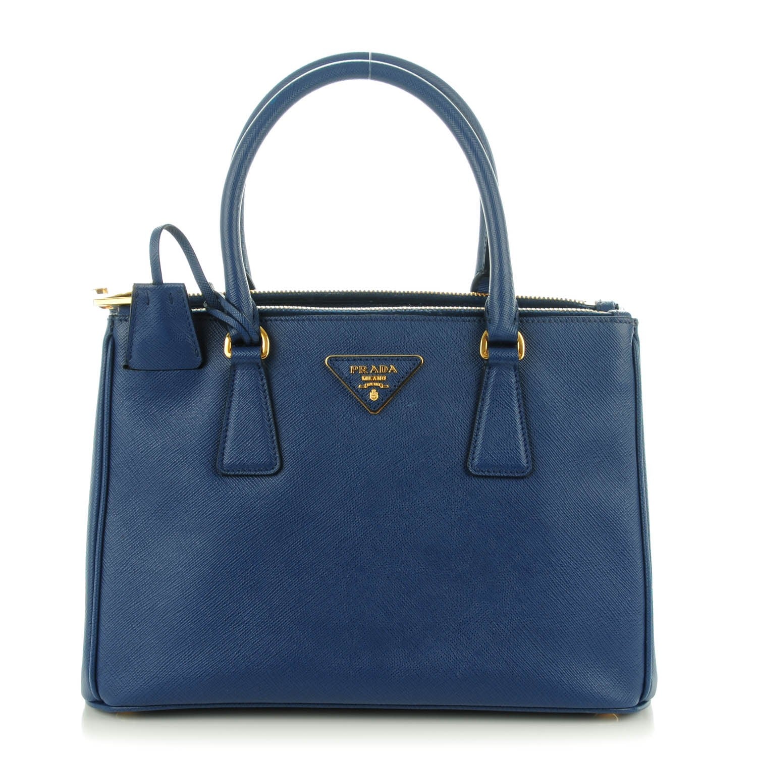 Prada Saffiano Small Galleria Double Zip Tote Bluette 1 of 8