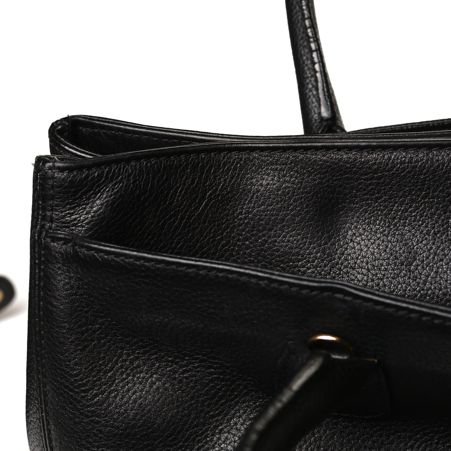 Calfskin Cerf Executive Shopper Tote Black