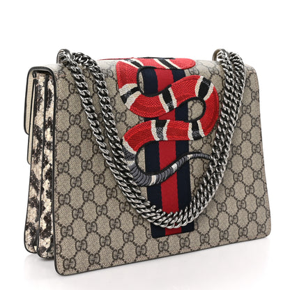 Gucci GG Supreme Monogram Kingsnake Embroidered Medium Dionysus Shoulder Bag Beige 3 of 11