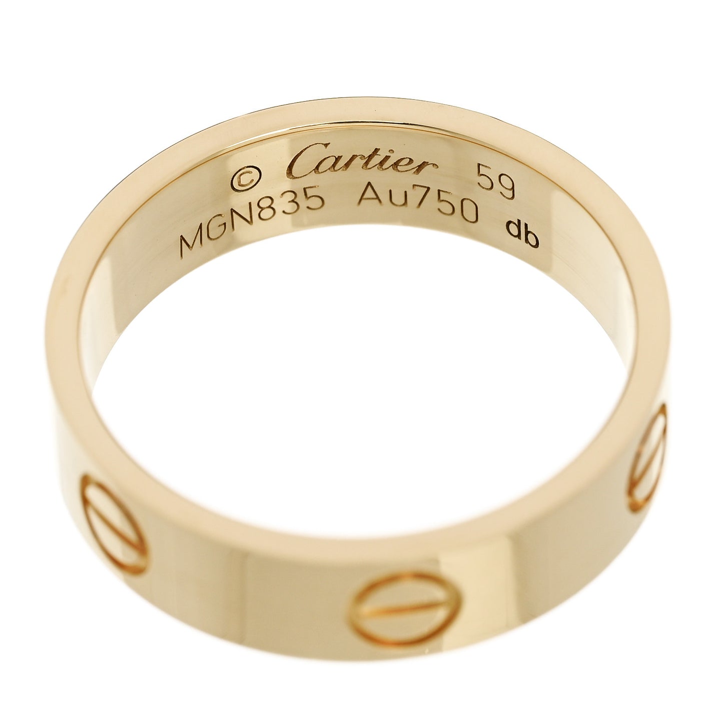 18K Yellow Gold 5.5mm LOVE Ring 59 8.75