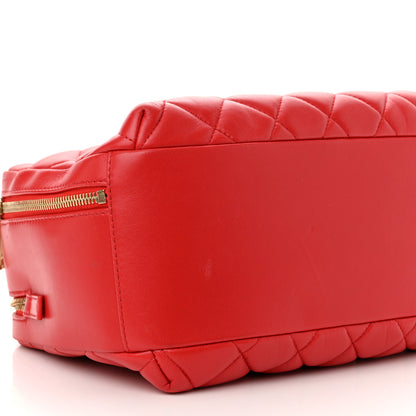 Chanel Lambskin Quilted Medium Trendy CC Bowling Bag Red 11 of 11