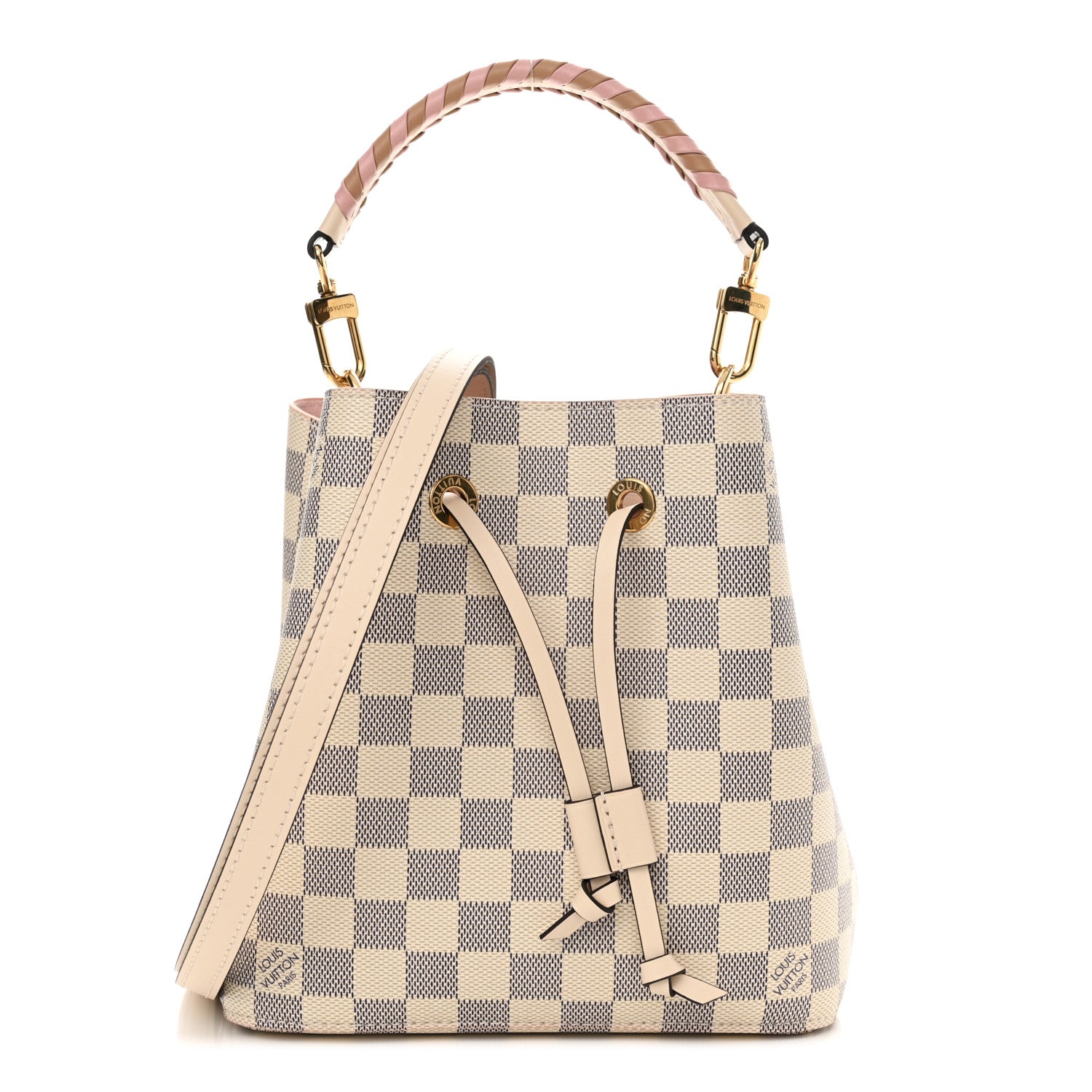 Louis Vuitton Damier Azur Braided Neonoe BB Pink 1 of 11