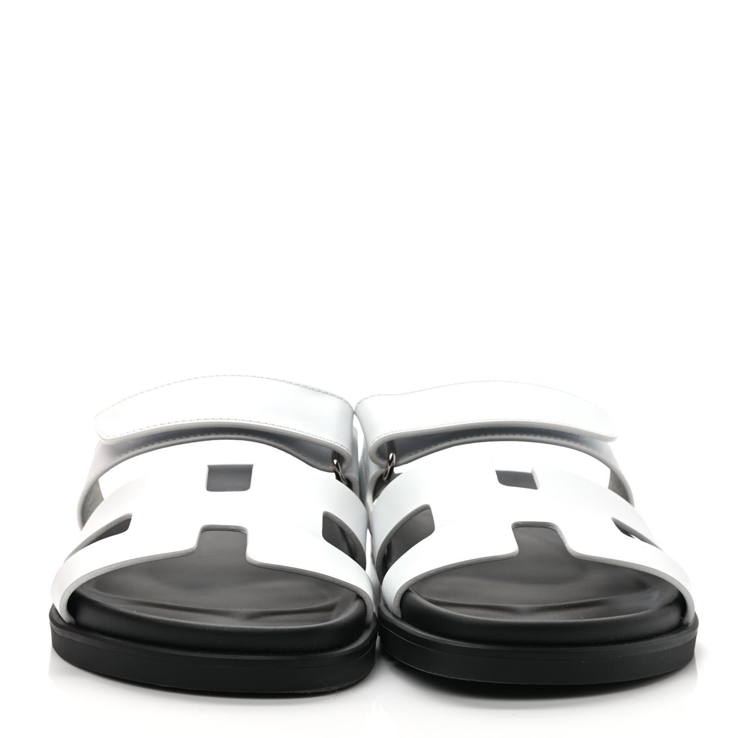 Hermes Calfskin Womens Chypre Sandals 36.5 White 2 of 9