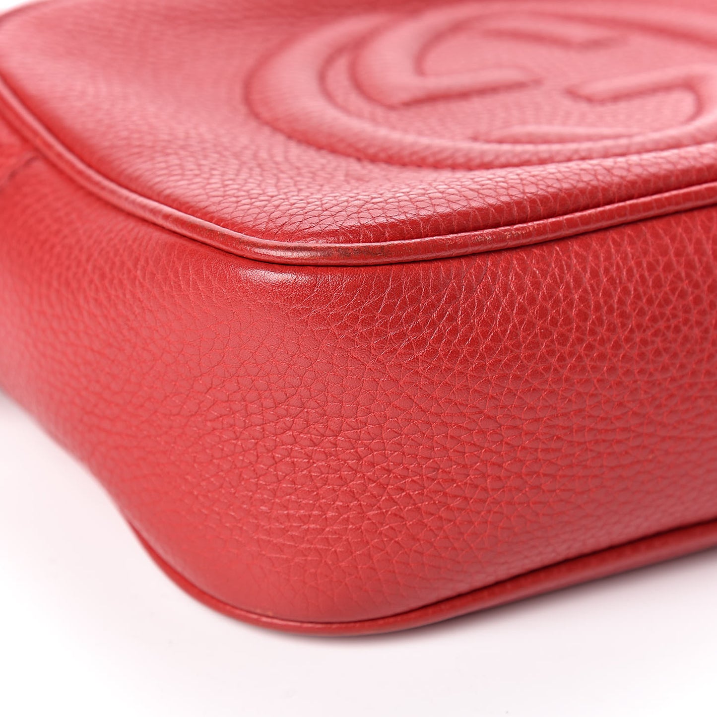 Pebbled Calfskin Small Soho Disco Bag Tabasco Red