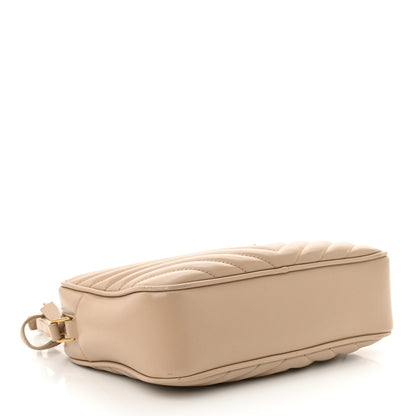 Saint Laurent Calfskin Matelasse Monogram Lou Camera Bag Dark Beige 4 of 17
