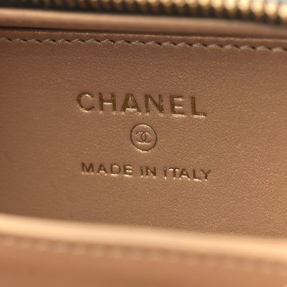 Chanel Lambskin Quilted Mini Golden Plate Clutch With Chain Black 5 of 10