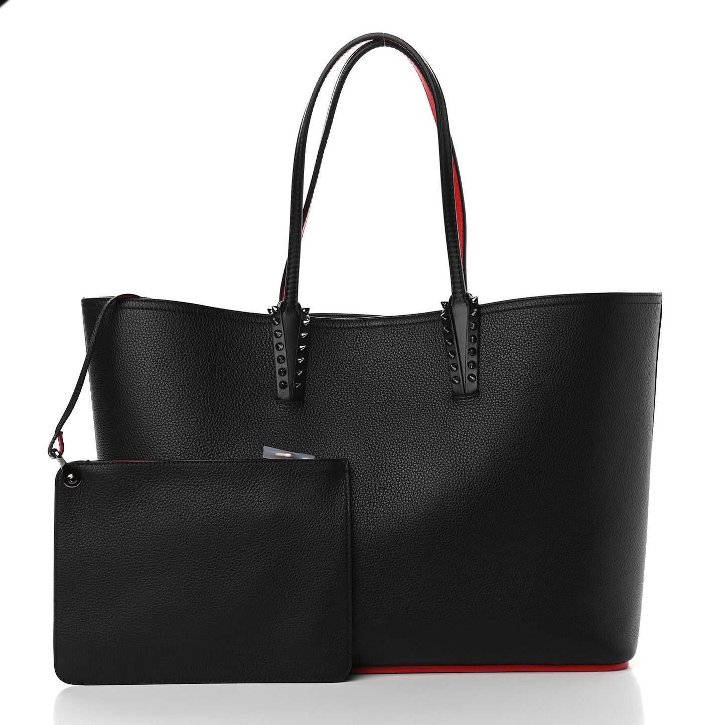 Calfskin Spikes East West Cabata Tote Black