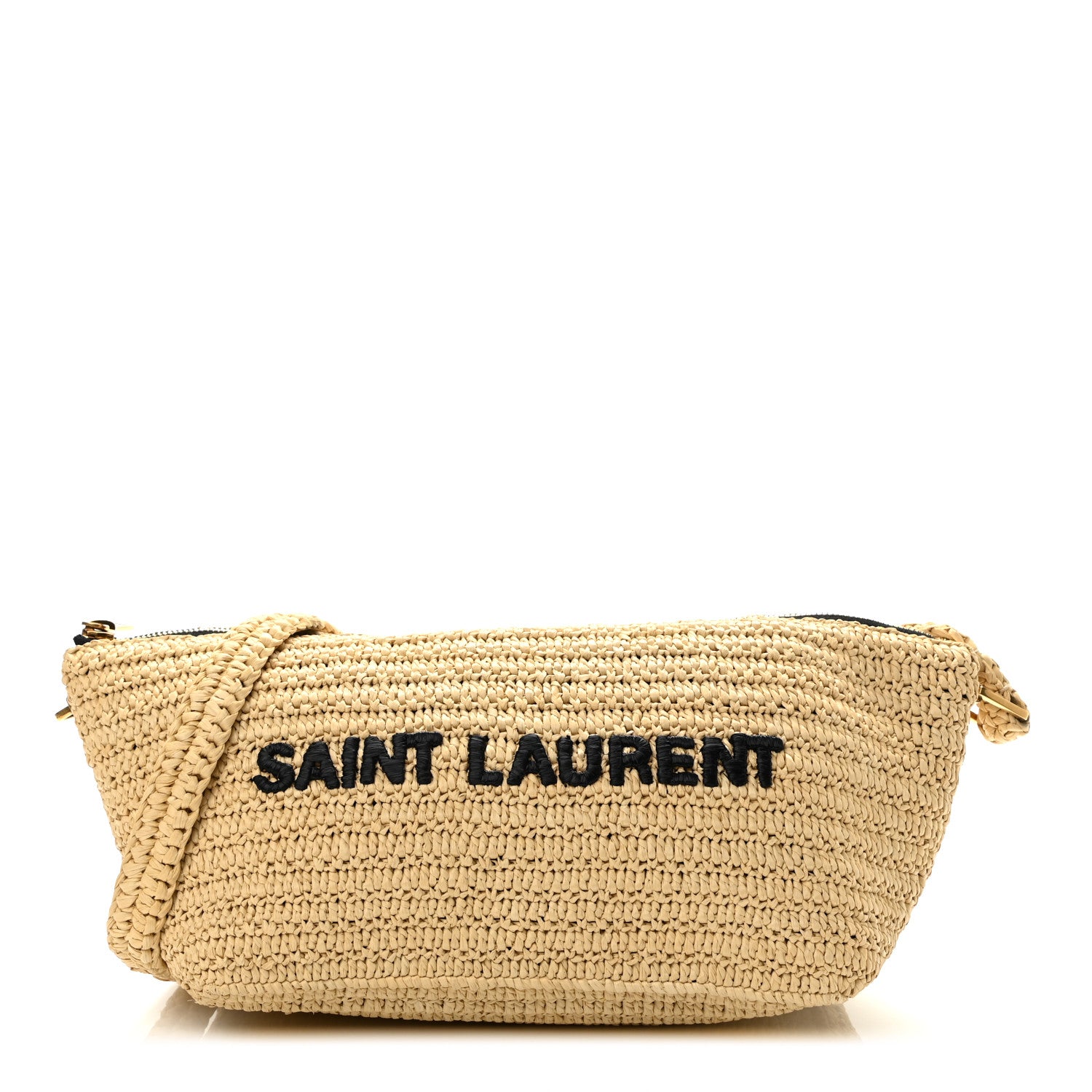 Saint Laurent Raffia Crossbody Bag Natural 1 of 10