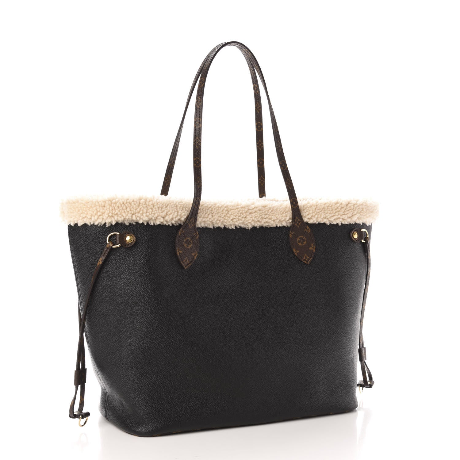 Louis Vuitton Calfskin Monogram Teddy Neverfull MM Black 4 of 13