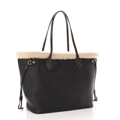 Louis Vuitton Calfskin Monogram Teddy Neverfull MM Black 4 of 13
