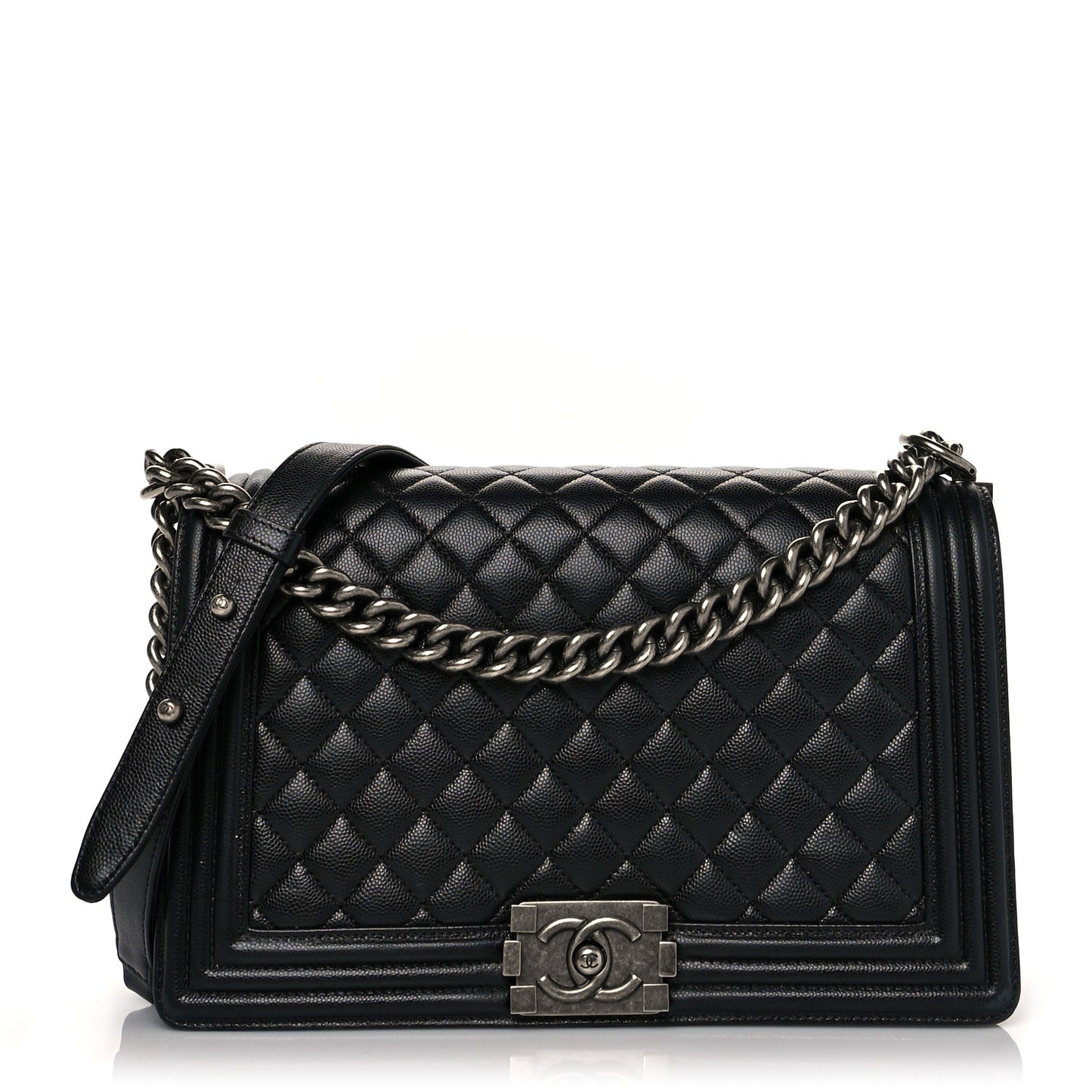 Caviar Quilted New Medium Boy Flap Black
