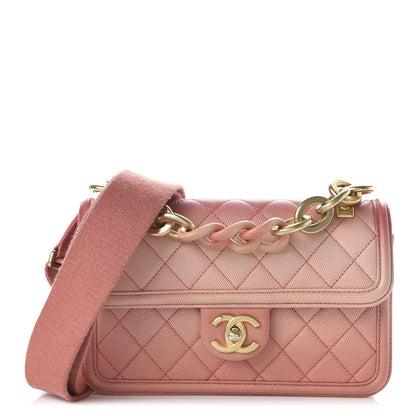 Chanel Caviar Quilted Small Sunset On The Sea Flap Coral 1 of 10