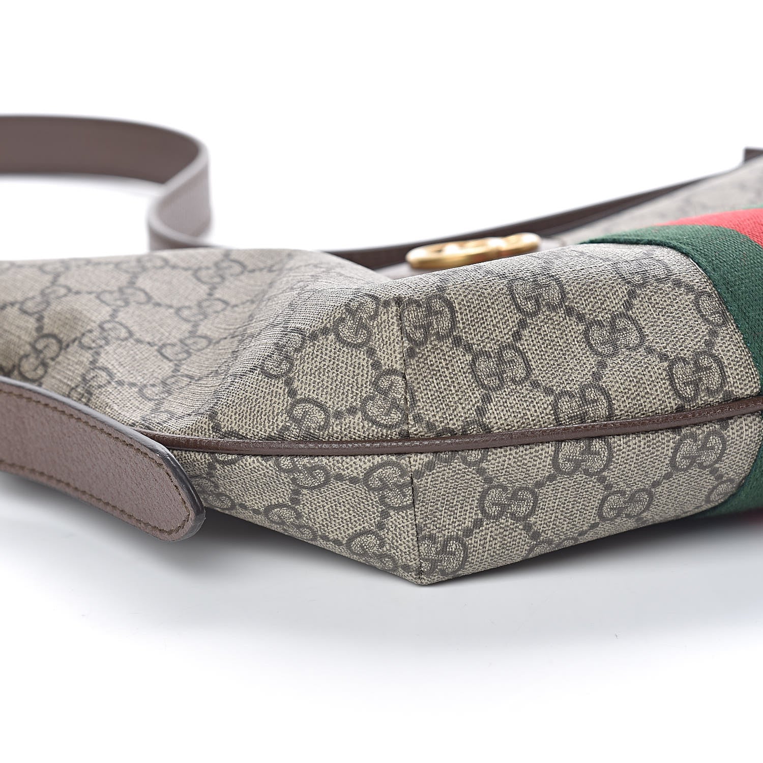 Gucci GG Supreme Monogram Web Small Ophidia Half Moon Hobo Brown 8 of 10