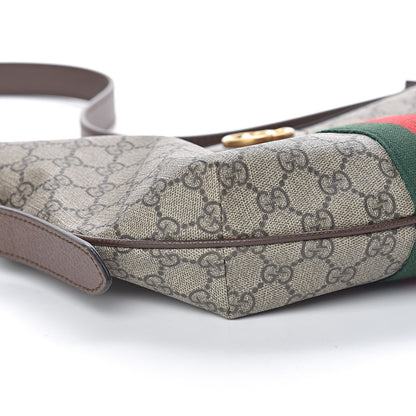 Gucci GG Supreme Monogram Web Small Ophidia Half Moon Hobo Brown 8 of 10