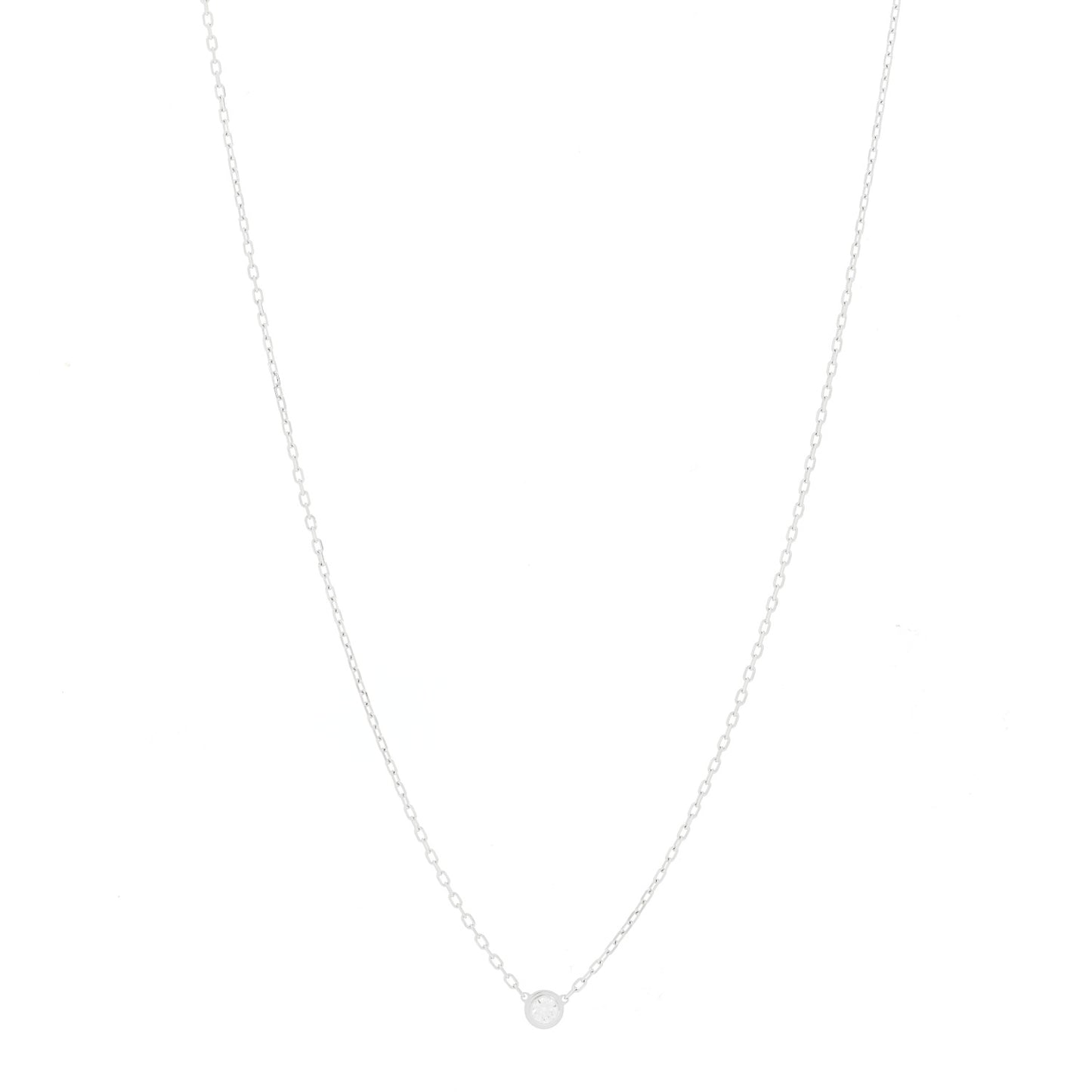 18K White Gold Diamond SM D'Amour Pendant Necklace