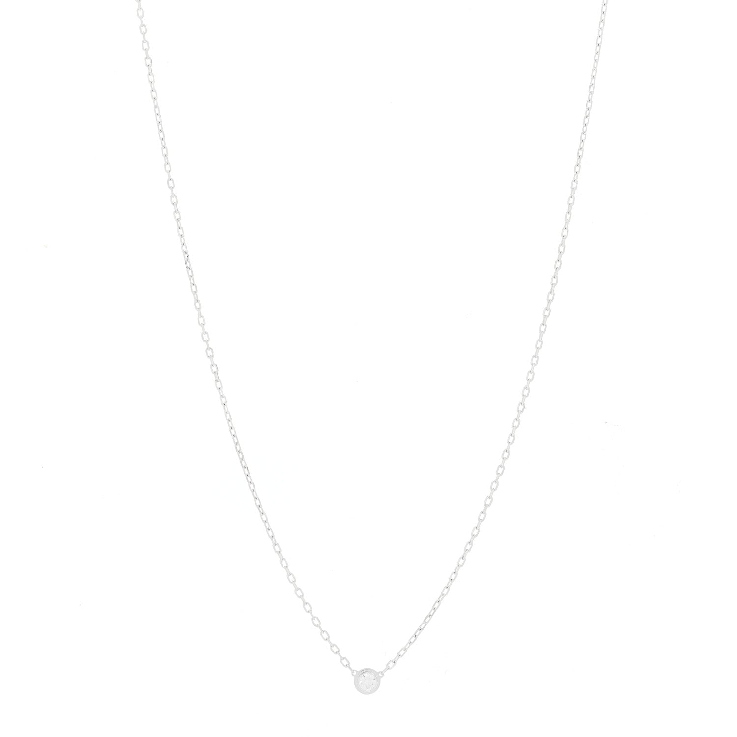 Cartier 18K White Gold Diamond SM D'Amour Pendant Necklace 1 of 4
