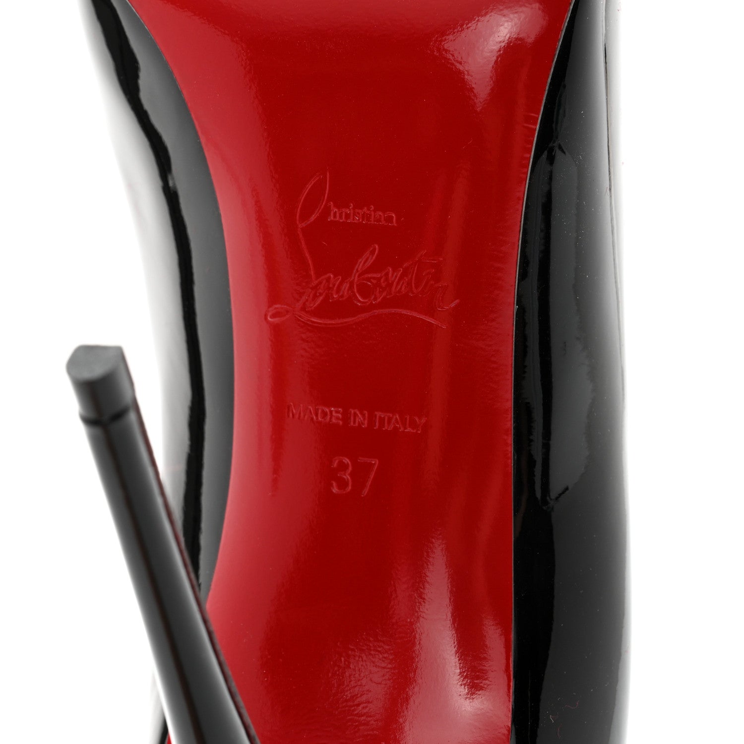 Christian Louboutin Patent Pigalle Follies 100 Pumps 37 Black 6 of 6