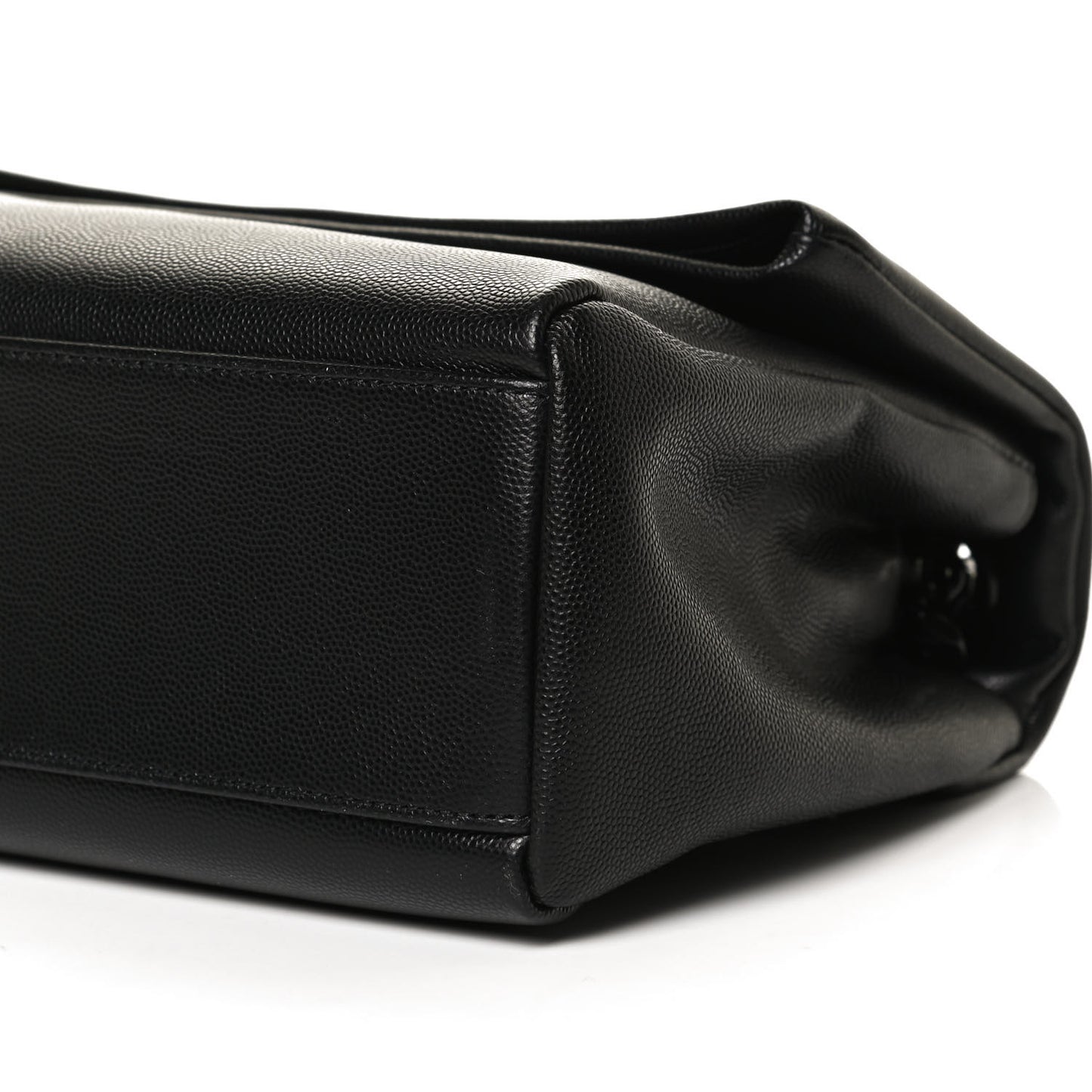 Grain De Poudre Medium West Hollywood Monogram Fold-Over Black