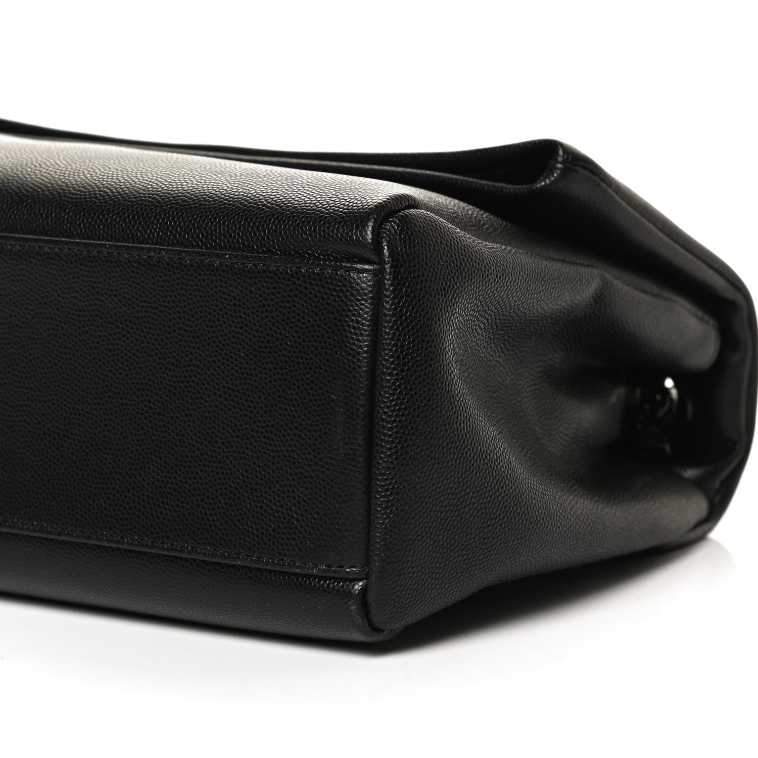 Saint Laurent Grain De Poudre Medium West Hollywood Monogram Fold-Over Black 10 of 10