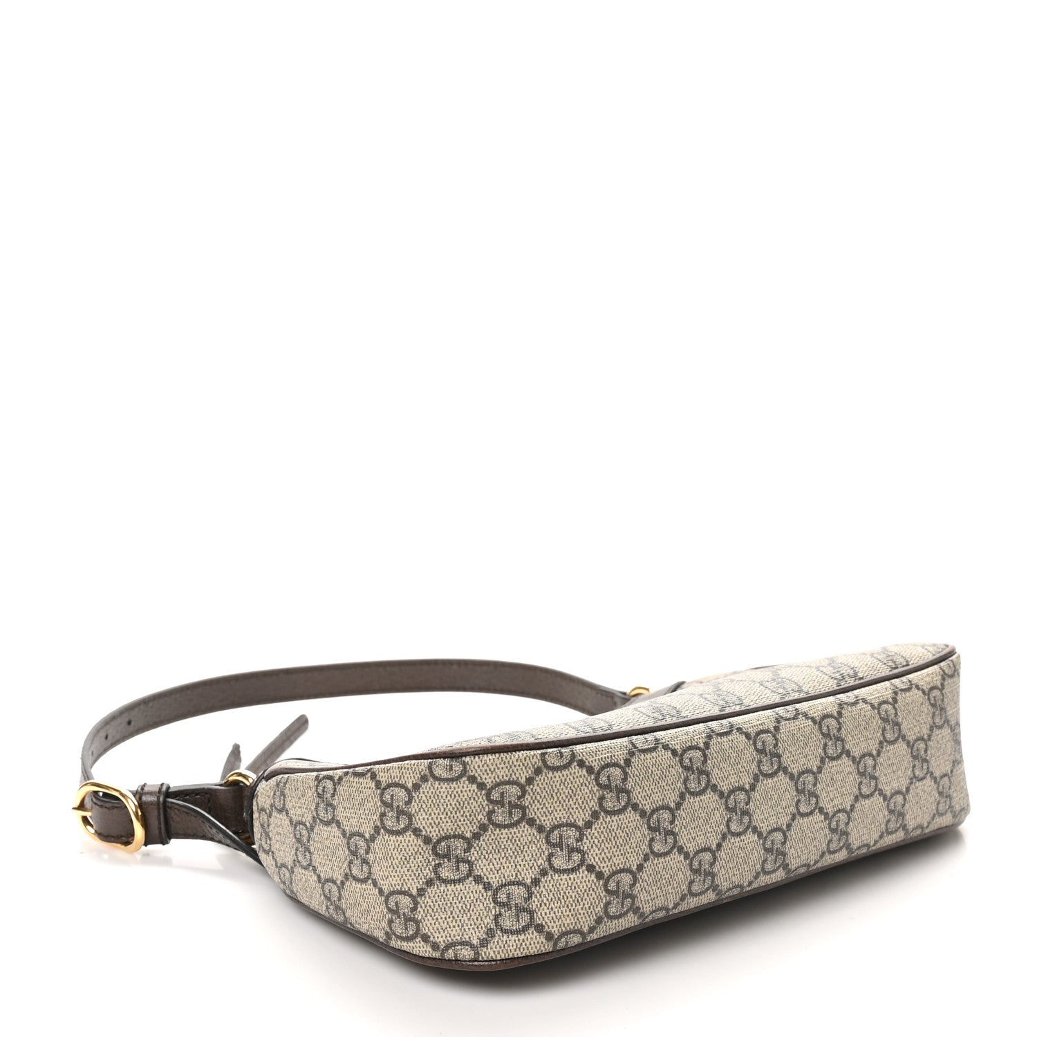 Gucci GG Supreme Monogram Textured Dollar Calfskin Small Ophidia Hobo Beige Ebony New Acero 4 of 10