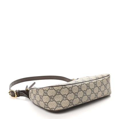 Gucci GG Supreme Monogram Textured Dollar Calfskin Small Ophidia Hobo Beige Ebony New Acero 4 of 10