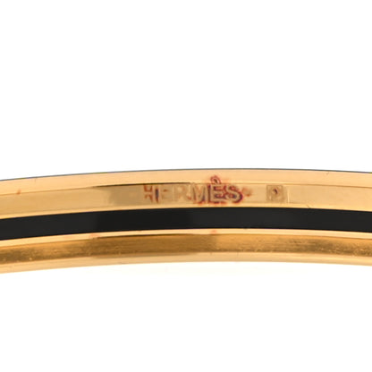 Hermes Enamel Printed Extra Narrow Uni Bracelet 70 Creme 5 of 6