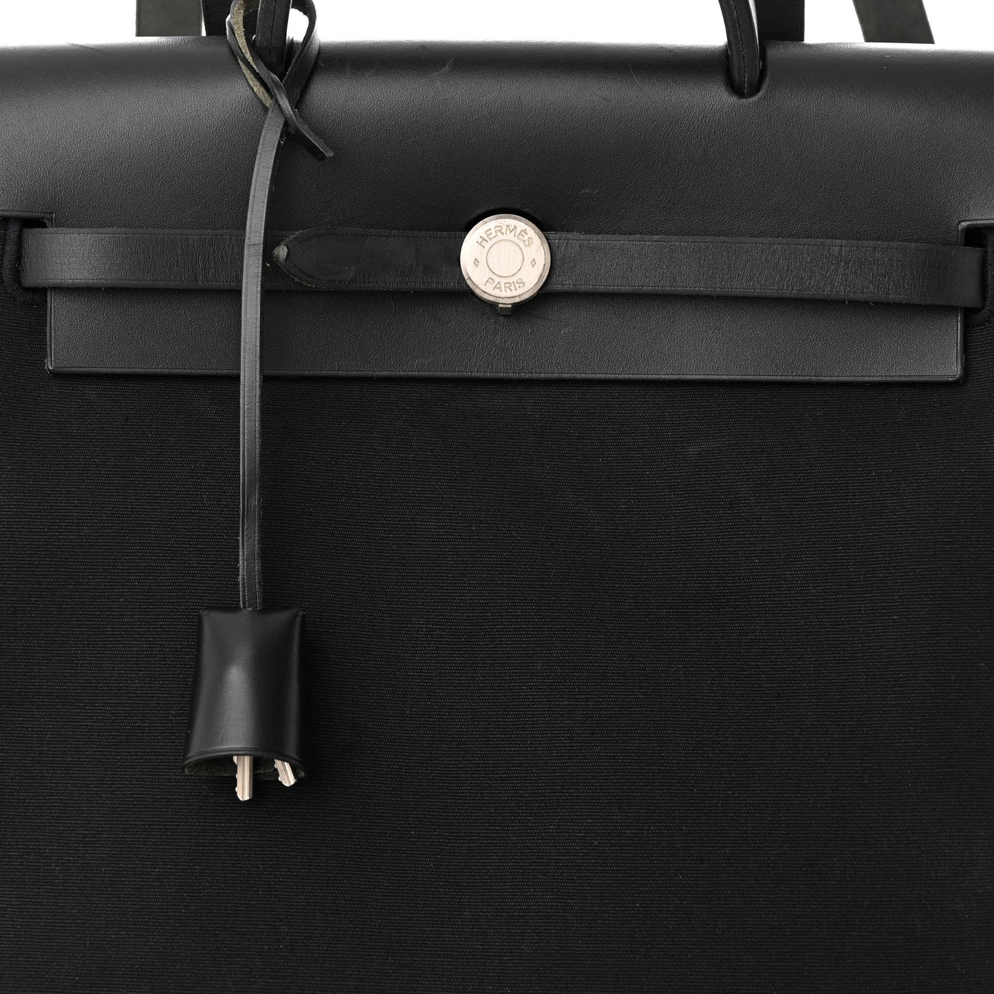 Toile Vache Calfskin Herbag 30 PM Backpack Black