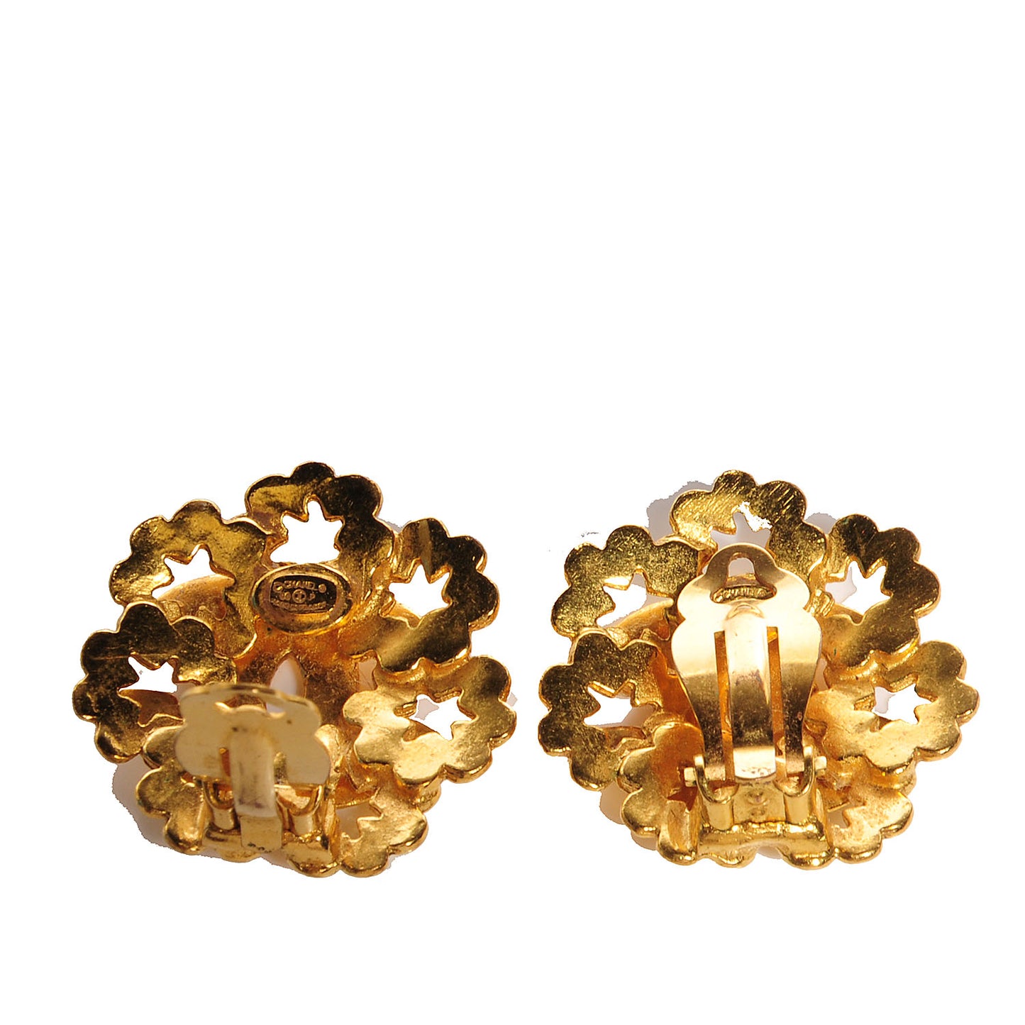 CC Clip On Earrings Gold