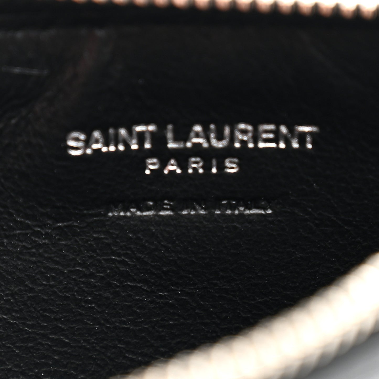 Grained Calfskin Monogram 5 Fragments Zip Pouch Card Holder Black