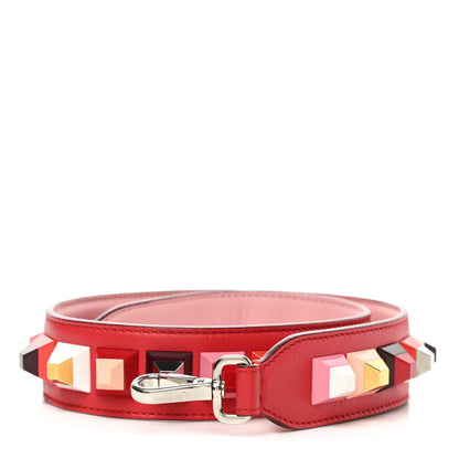Fendi Calfskin Studded Strap You Red Multicolor 1 of 5