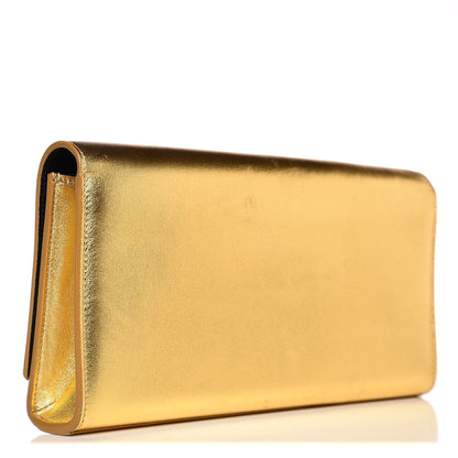 Saint Laurent Metallic Calfskin Monogram Cassandre Clutch Ciad 2 of 9