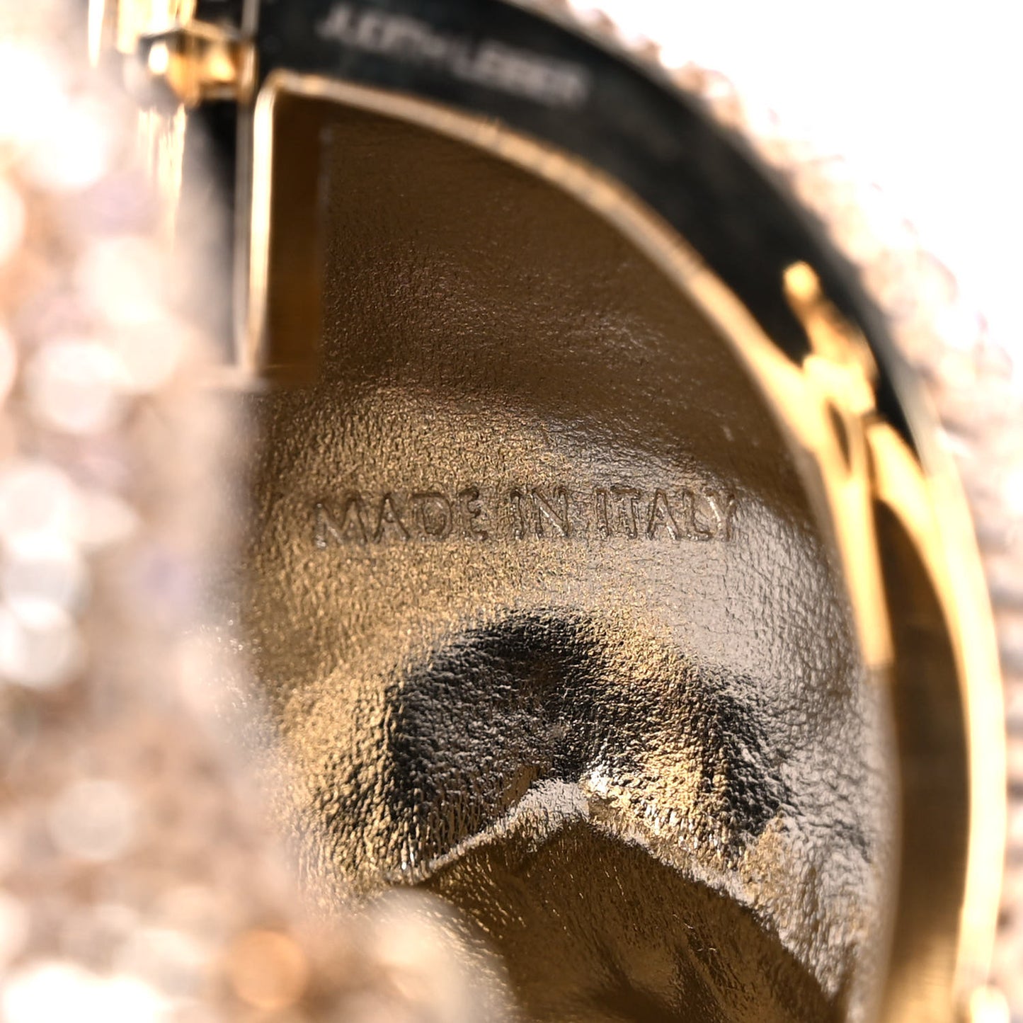 Crystal Spencer Teddy Bear Minaudiere Clutch Gold Brown